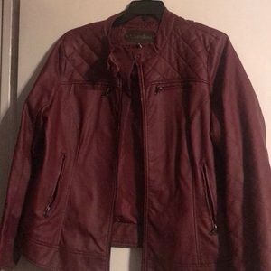 Faux Leather Motor Jacket